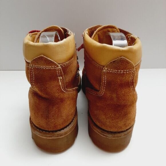 THE GORILLA SHOE \ Vibram Sole Suede Leather Hiking Lace-Up Boots Tan Brown 6.5 - Picture 10 of 15